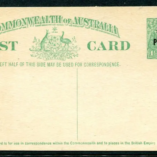 1924 1½d emerald-green KGV Pre-stamped Post Card ...