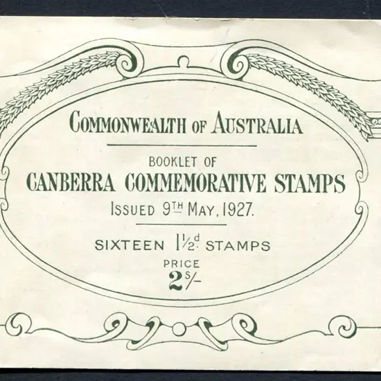 1927 2/- Opening of Parl House, Canberra booklet ...