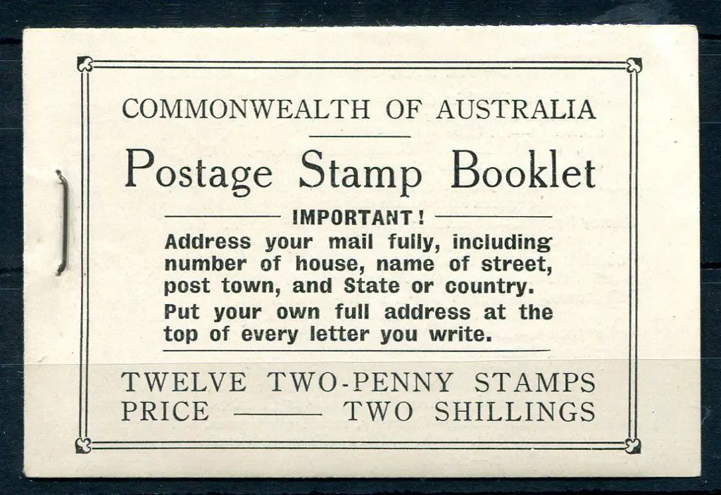 1931 2/- black on cream booklet with 2 panes each ... Image 1++