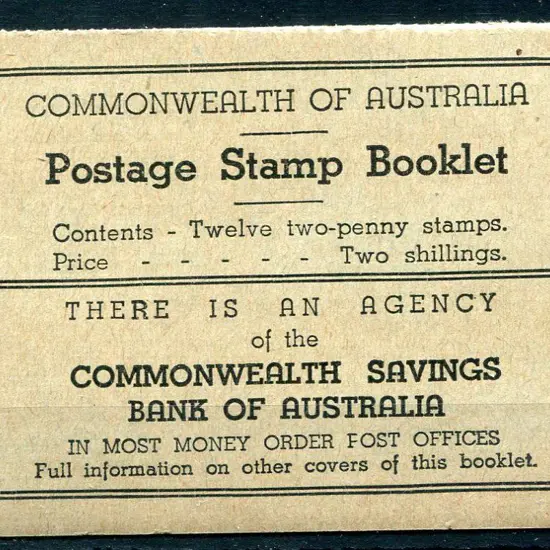 1931 2/- black on green booklet ditto but with ...