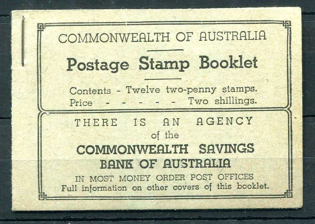 1931 2/- black on green booklet with 2 panes each ... Image 1++