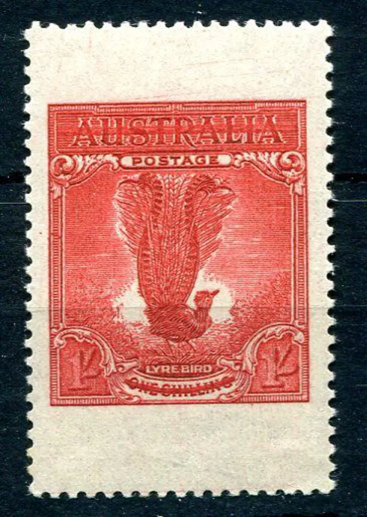 1932/37 1/- lyrebird printer's sample defaced ... Image 1++