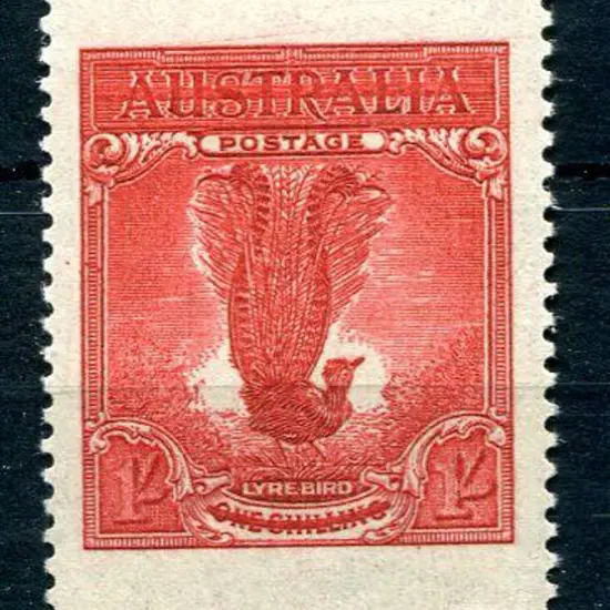 1932/37 1/- lyrebird printer's sample defaced ...