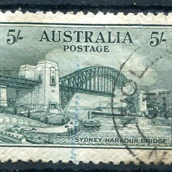 1932 5/- Sydney Harbour Bridge commercially used ...