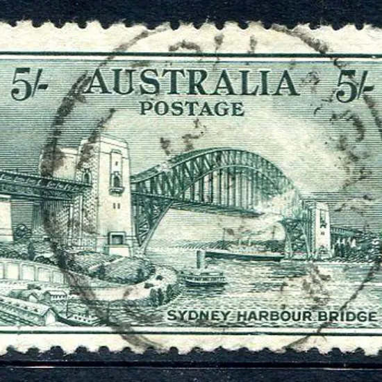 1932 5/- Sydney Harbour Bridge commercially used ...