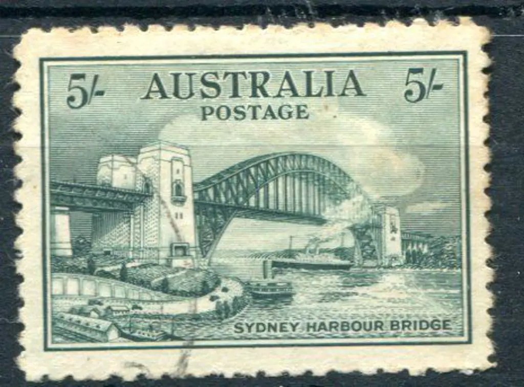 1932 5/- Sydney Harbour Bridge fine used & well ... Image 1++