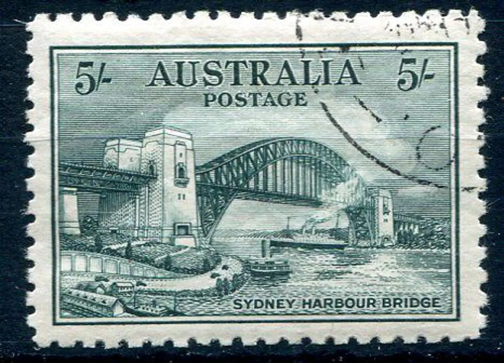 1932 5/- Sydney Harbour Bridge. Fine used/CTO with ... Image 1++