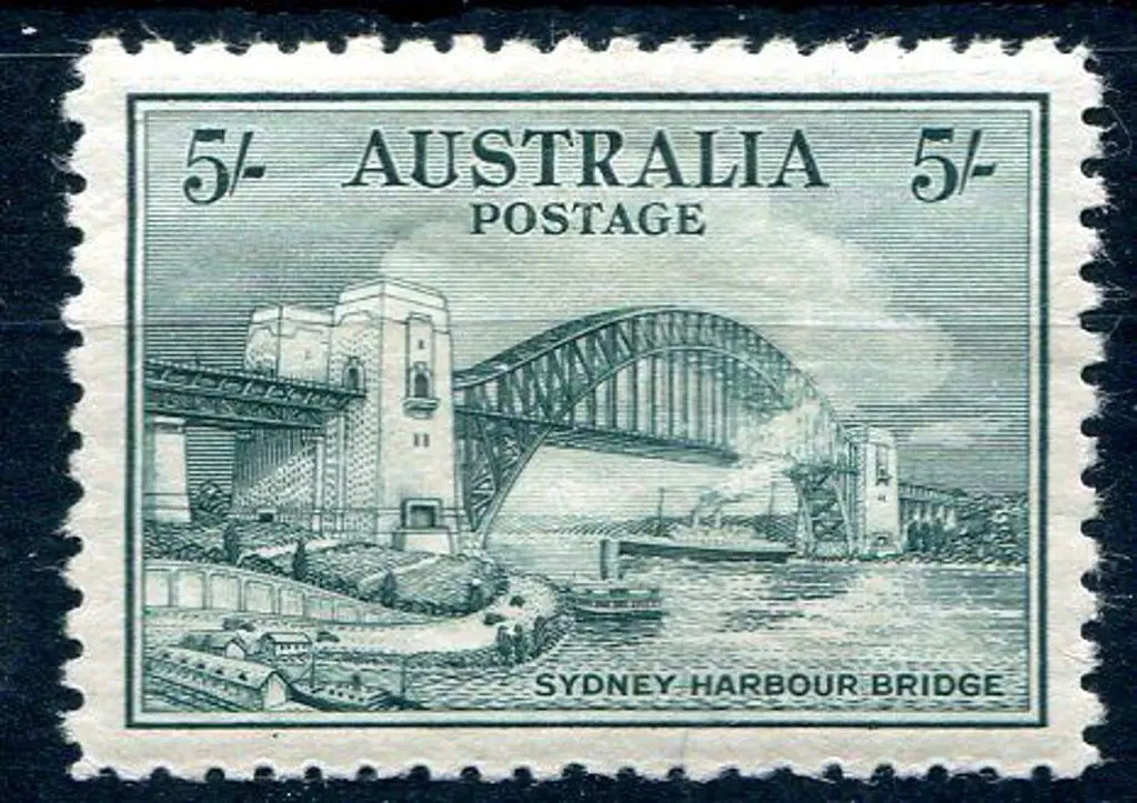 1932 5/- Sydney Harbour Bridge. Fresh MLH & well ... Image 1++