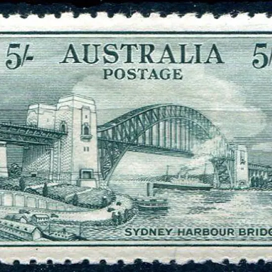 1932 5/- Sydney Harbour Bridge. Fresh MLH & well ...