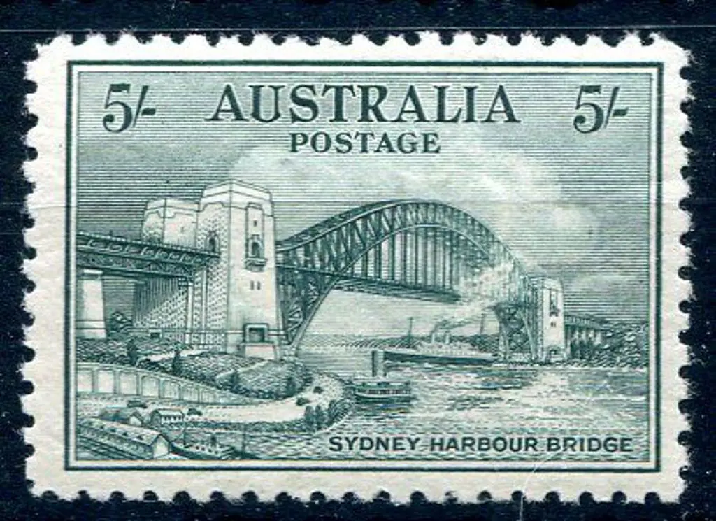 1932 5/- Sydney Harbour Bridge. Fresh MVLH & well ... Image 1++