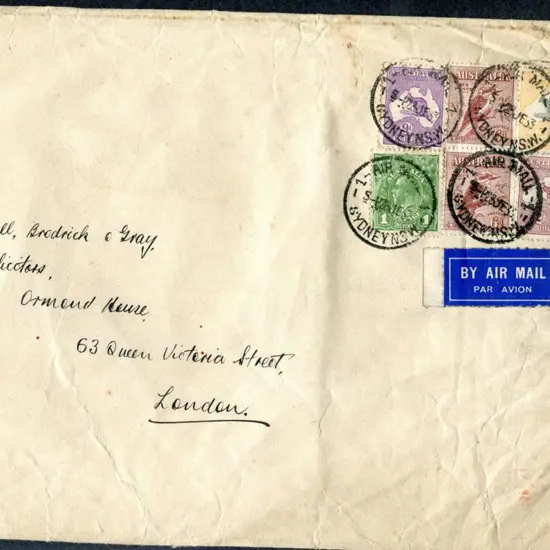 1933 (28th June) "By Karachi to London Air Mail" ...