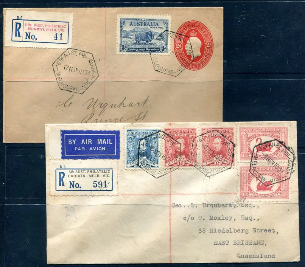 1934 (17th Nov) "6th AUST PHILATELIC EXHIBTN. ... Image 1++