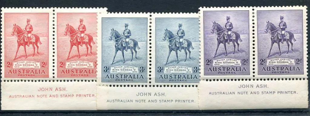 1935 Silver Jubilee set of 3 in John Ash imprint ... Image 1++