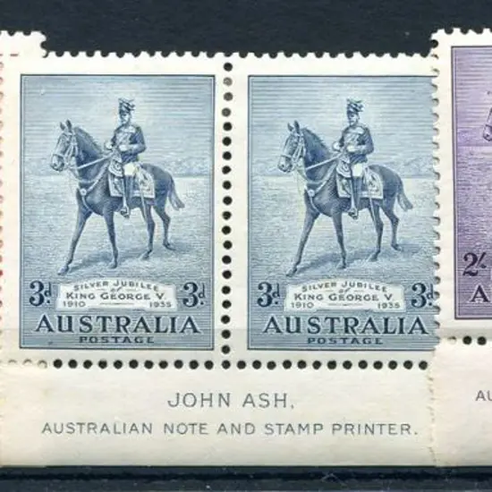 1935 Silver Jubilee set of 3 in John Ash imprint ...