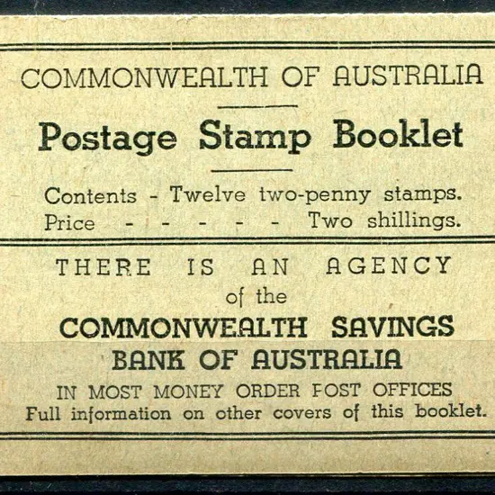 1937 2/- black on green booklet with 12 x 2d red ...