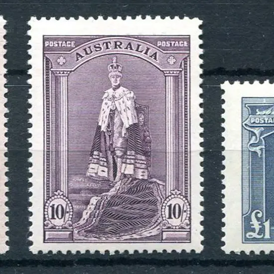 1937/48 Robes set of 3 with 5/- on thin paper & ...