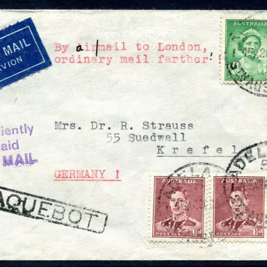 1938 (26th Oct) German addressed cover posted on ...