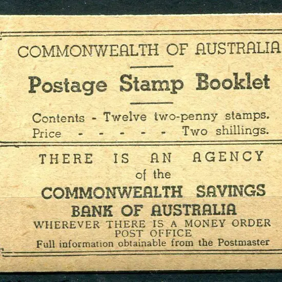 1938 2/- black on pale green booklet with two ...
