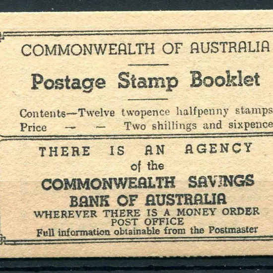 1942 2/6d black on buff booklet with 2 panes each ...