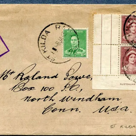 1943 (8th Jan) 1d red-brown QM, Die 2 John Ash ...