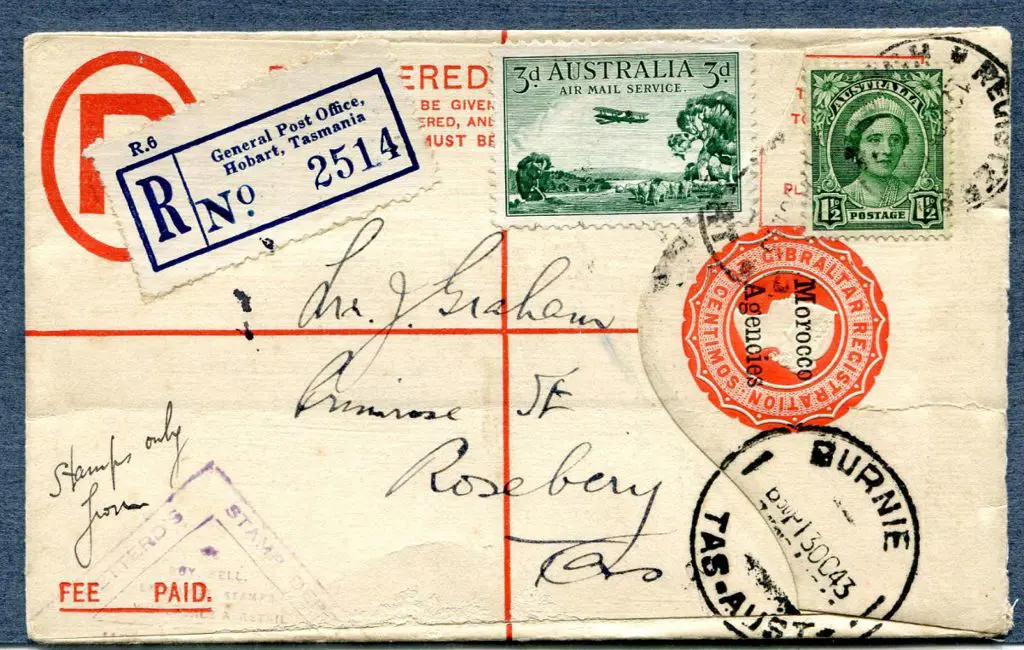 1943 (12th Oct) "General Post Office Hobart, ... Image 1++