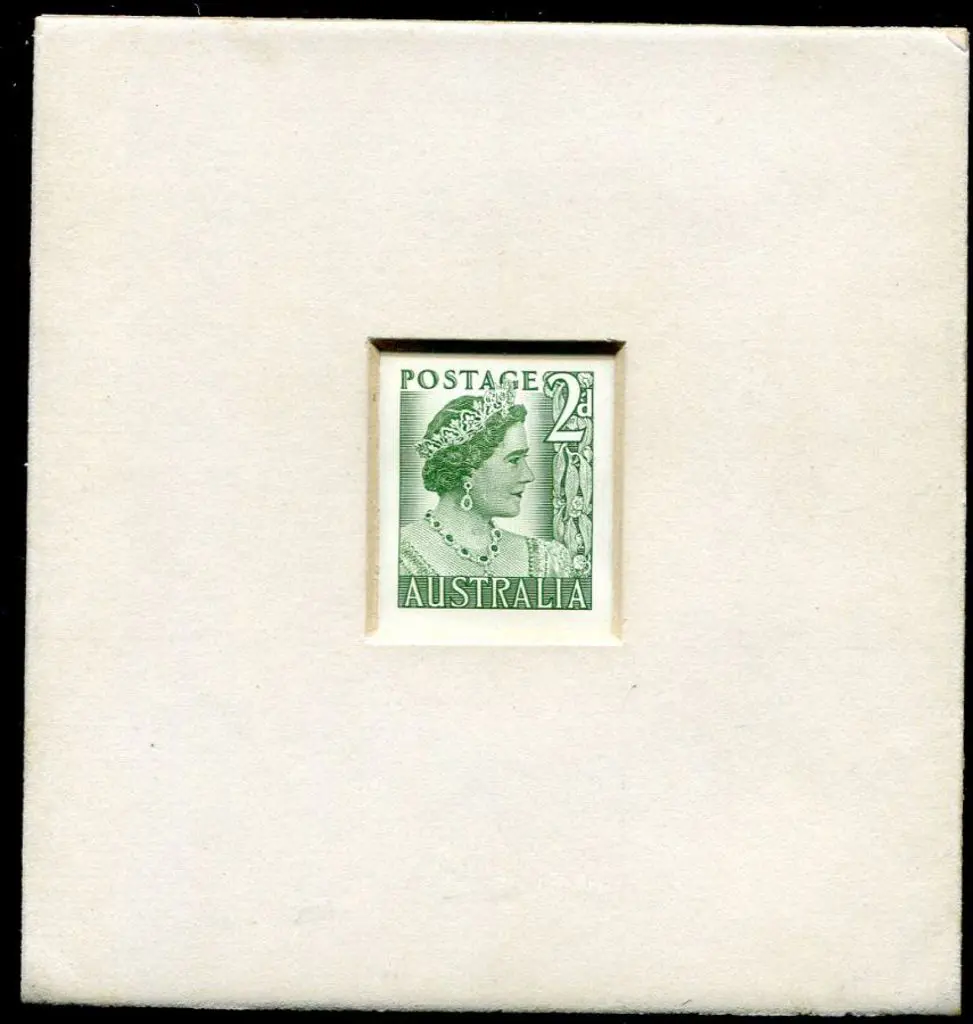 1951 2d Queen Mother sunken Die Proof with CBA ... Image 1++