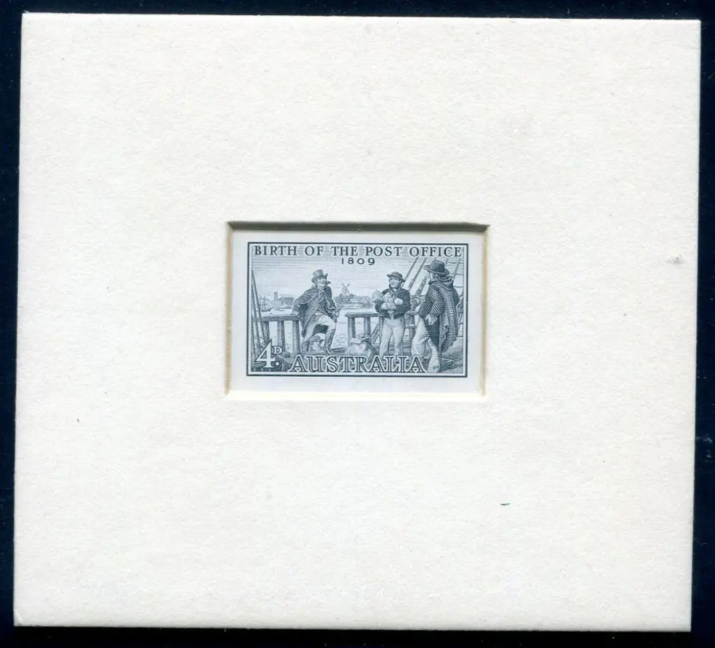 1959 4d Post Office Anniversary Die Proof in ... Image 1++