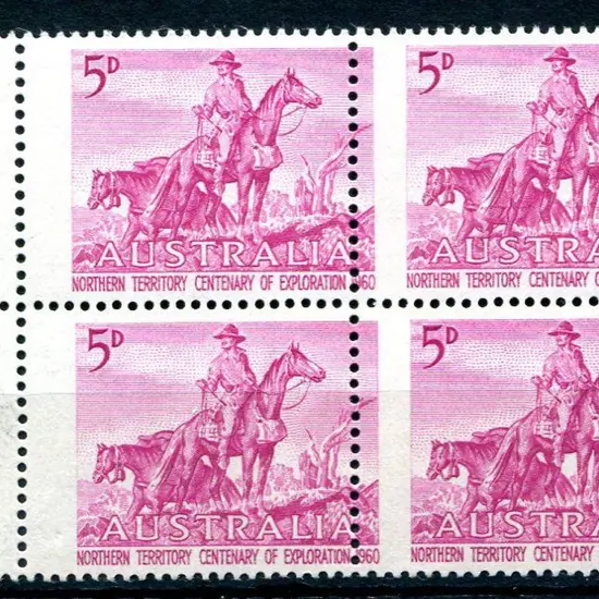 1960 5d Northern Territory Exploration block of 4 ...