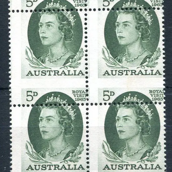 1963 5d Royal Visit block 4 of with massively ...