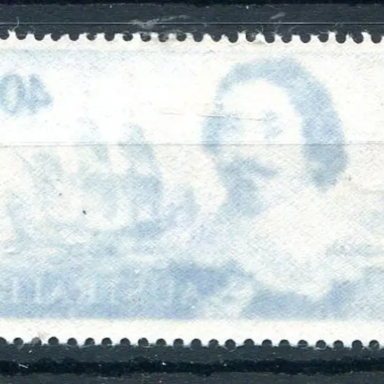 1966 40c Tasman single stamp with a strong offset ...