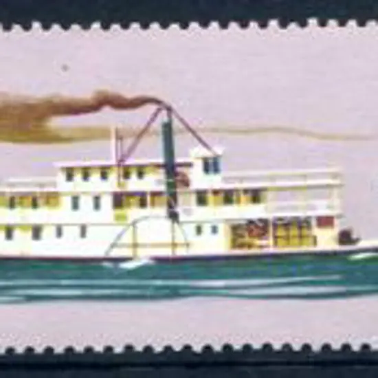 1972 80c Pioneer Life - Commerce strip of 5 with ...