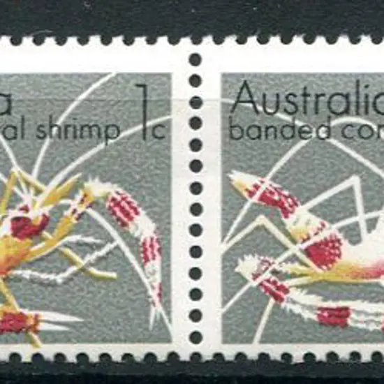 1973 1c Fiddler Crab in horiz strip of 4 with ...