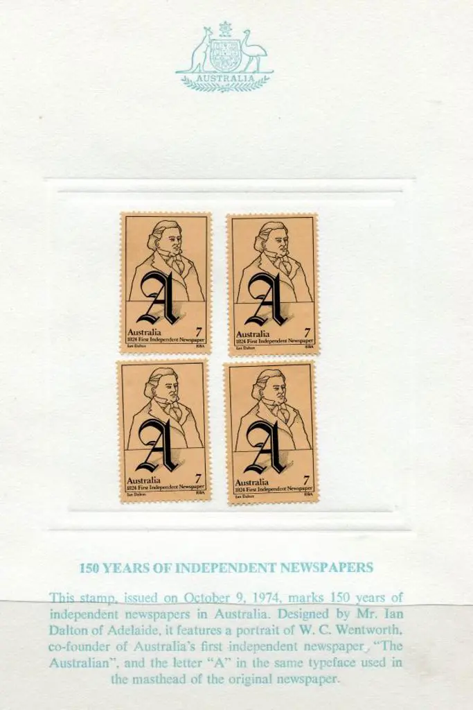 1974 7c Newspaper x 4 singles on APO Official ... Image 1++