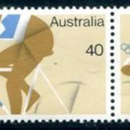 1976 40c Olympics - Cycling in marginal strip of 5 ...