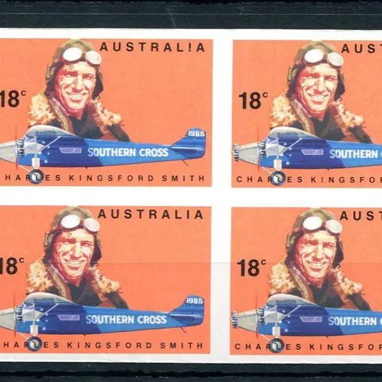 1978 18c Kingsford Smith imperforate left marginal ...