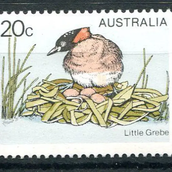 1978 20c Little Grebe with "Yellow (beak & eye) ...