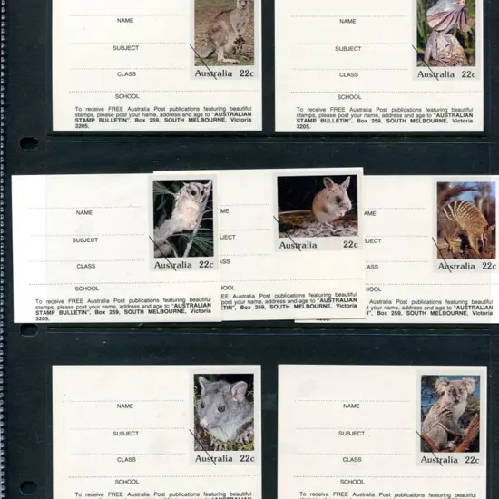 1980 22c Wildlife set of 7 Name, Subject, Class & ...