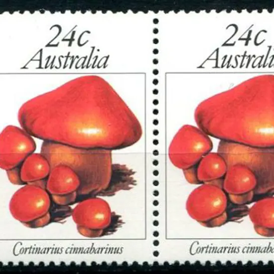 1981 24c Fungi in left marginal strip of 4 ...