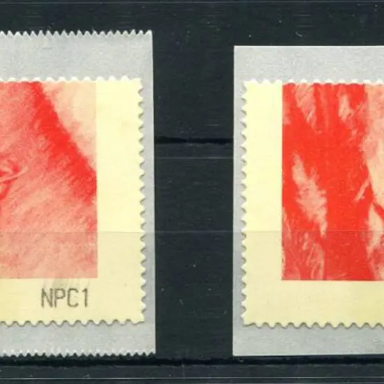 1993 $25.50 CPS red dummy trial label on backing ...