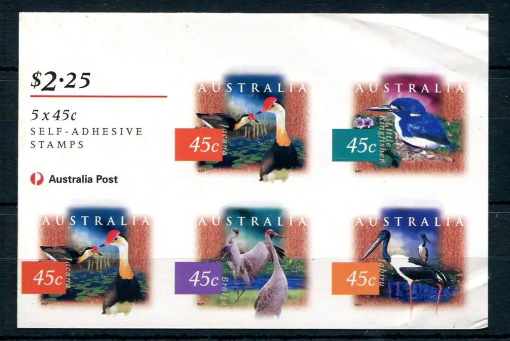 1997 $2.25 Wetlands birds S/A sheetlet of 5 ... Image 1++