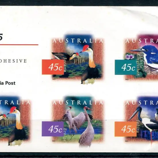 1997 $2.25 Wetlands birds S/A sheetlet of 5 ...