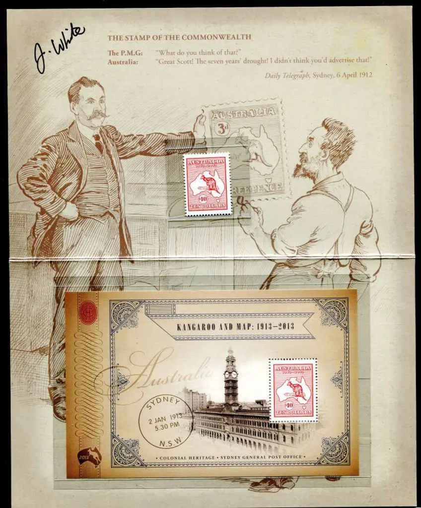 2013 $10 Kangaroo & Map single & M/S in pres pack ... Image 1++