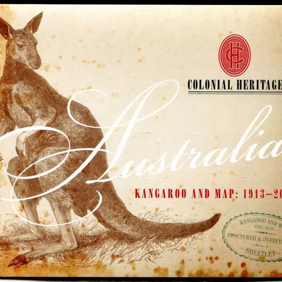 2013 $100 Kangaroo & Map sheetlet of 10 x $10 with ...