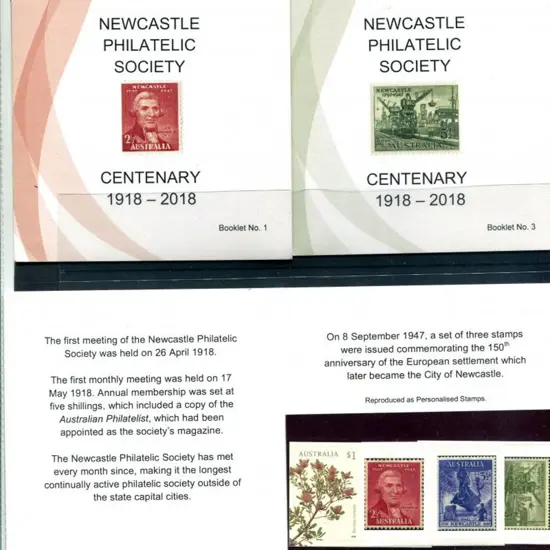 2018 Newcastle Philatelic Society Centenary ...