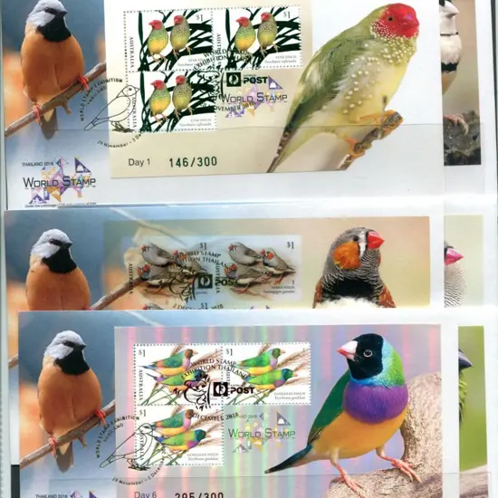 2018 (28th Nov-3rd Dec) Finches set of 6 ...