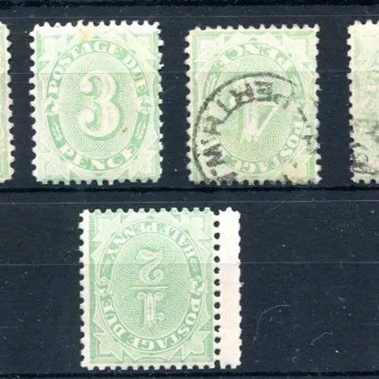 1906/08 ½ to 1/- wmk crown over single line A, ...