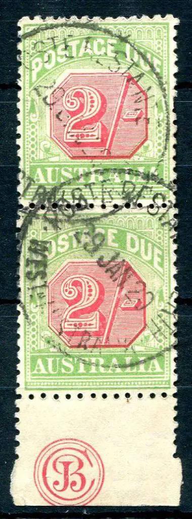 1909 2/- rose-red & green, wmk crown/double-lined ... Image 1++
