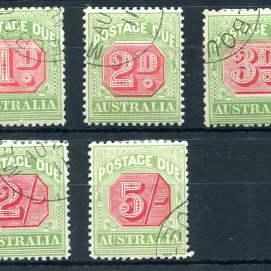 1909/10 ½d to 5/- Postage Dues wmk Crown's over ...