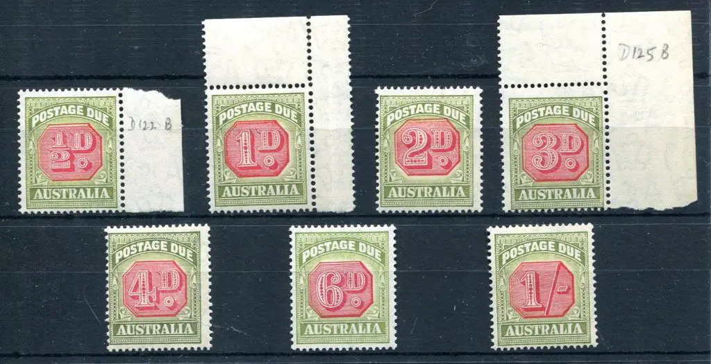 1938 ½d to 1/- ditto. Mixed MUH/MLH. SG D112/18, ... Image 1++