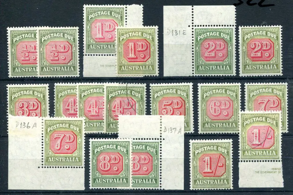 1946/57 ½d to 1/- redrawn design with CofA wmk set ... Image 1++